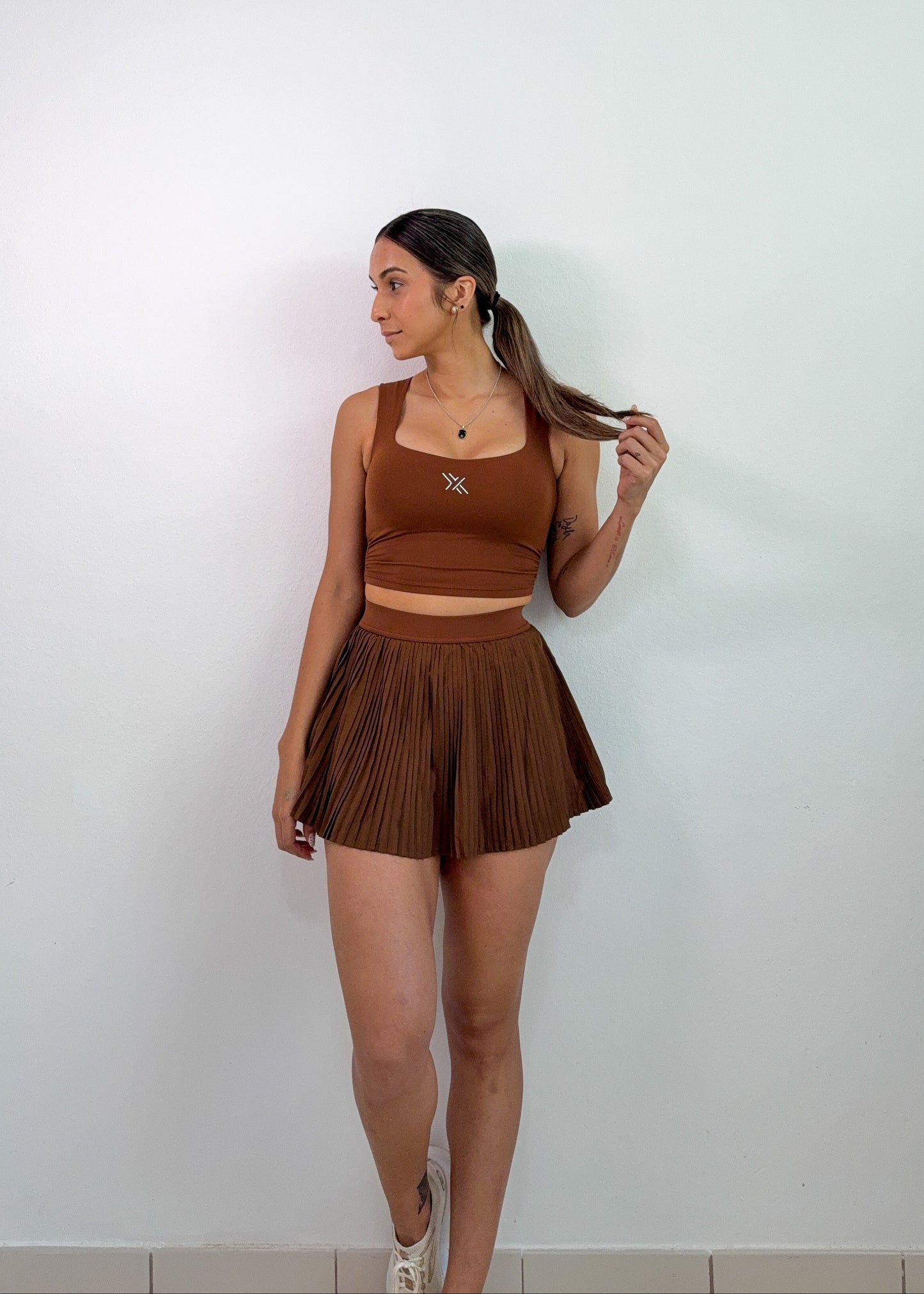 Brown Skort Set