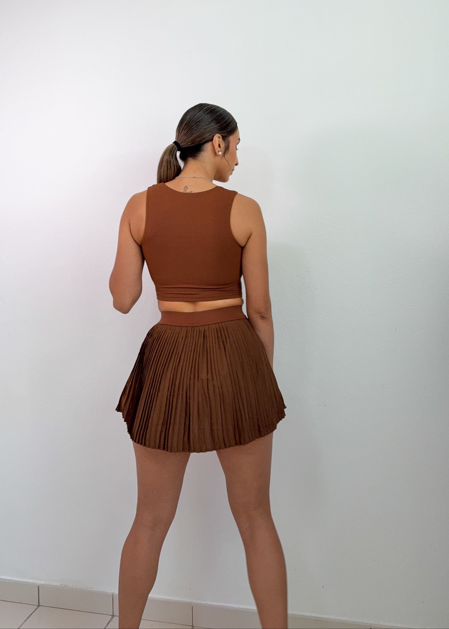 Brown Skort Set