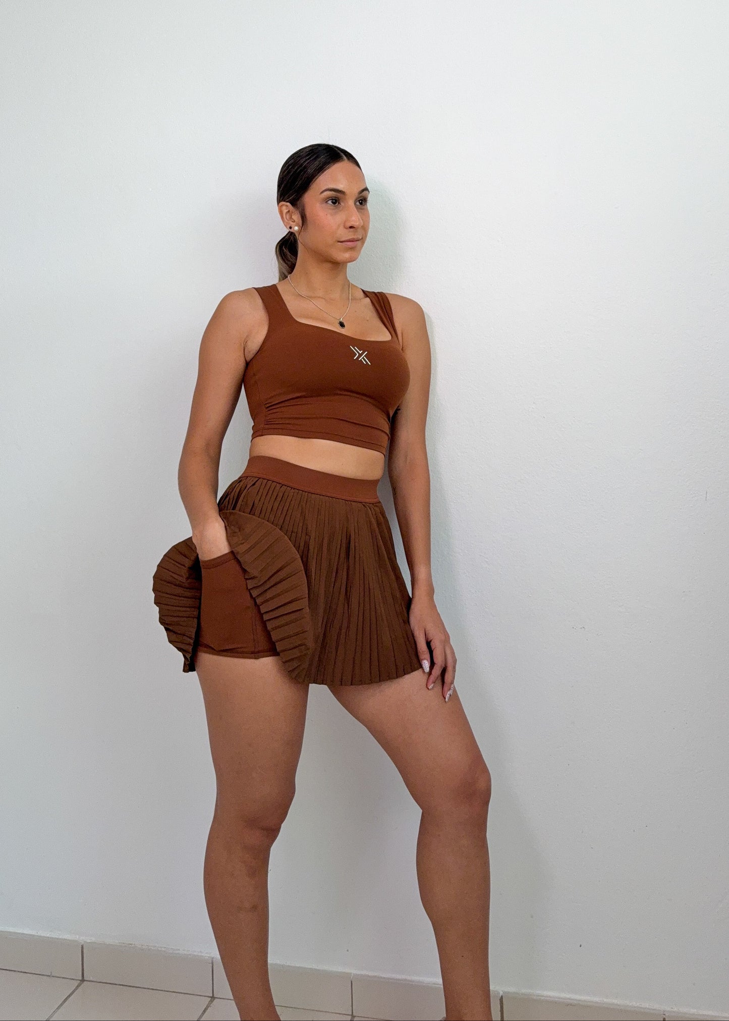Brown Skort Set