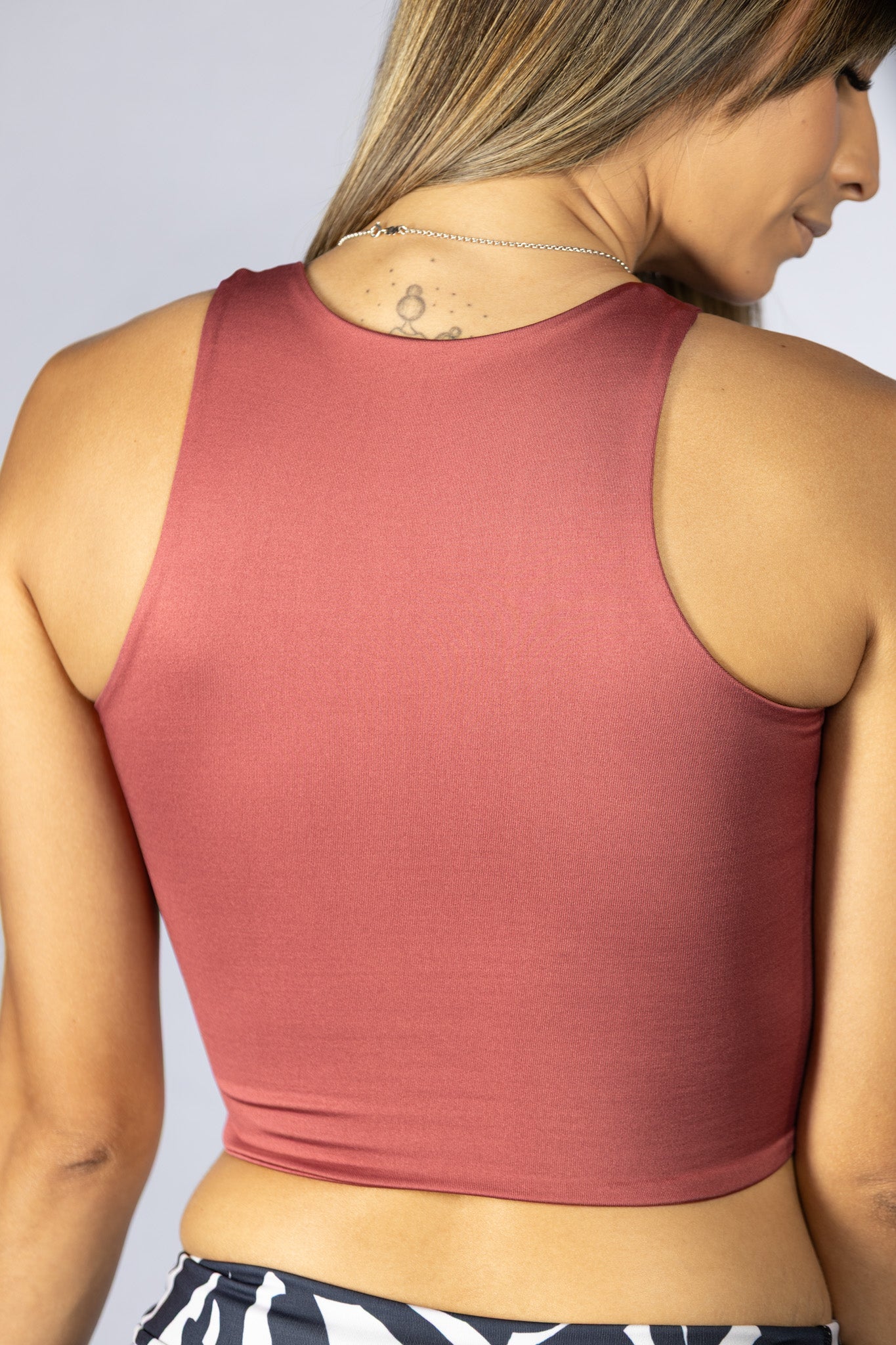 Knot Crop Top Dusty Rose