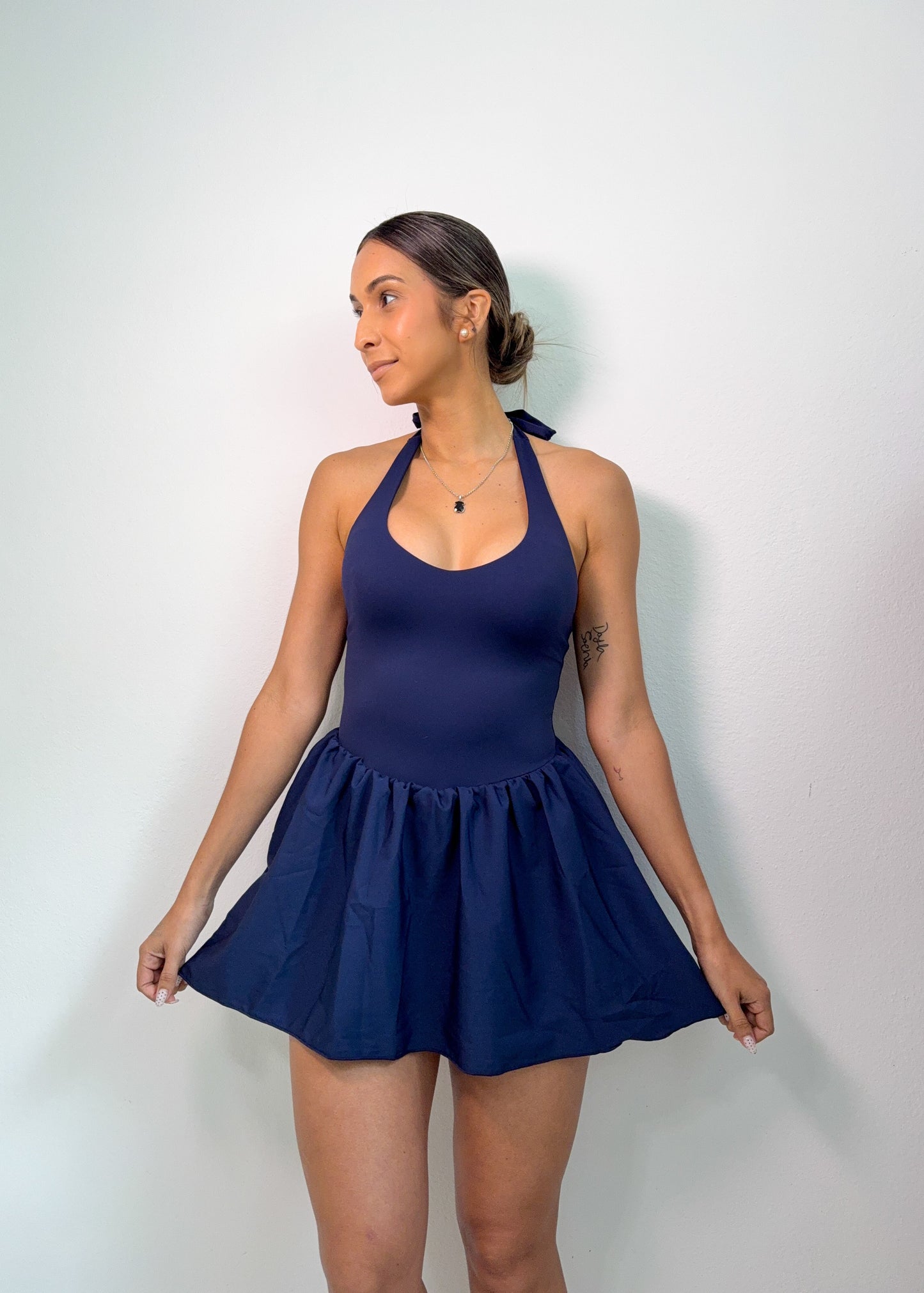 Navy Blue Skort Dress