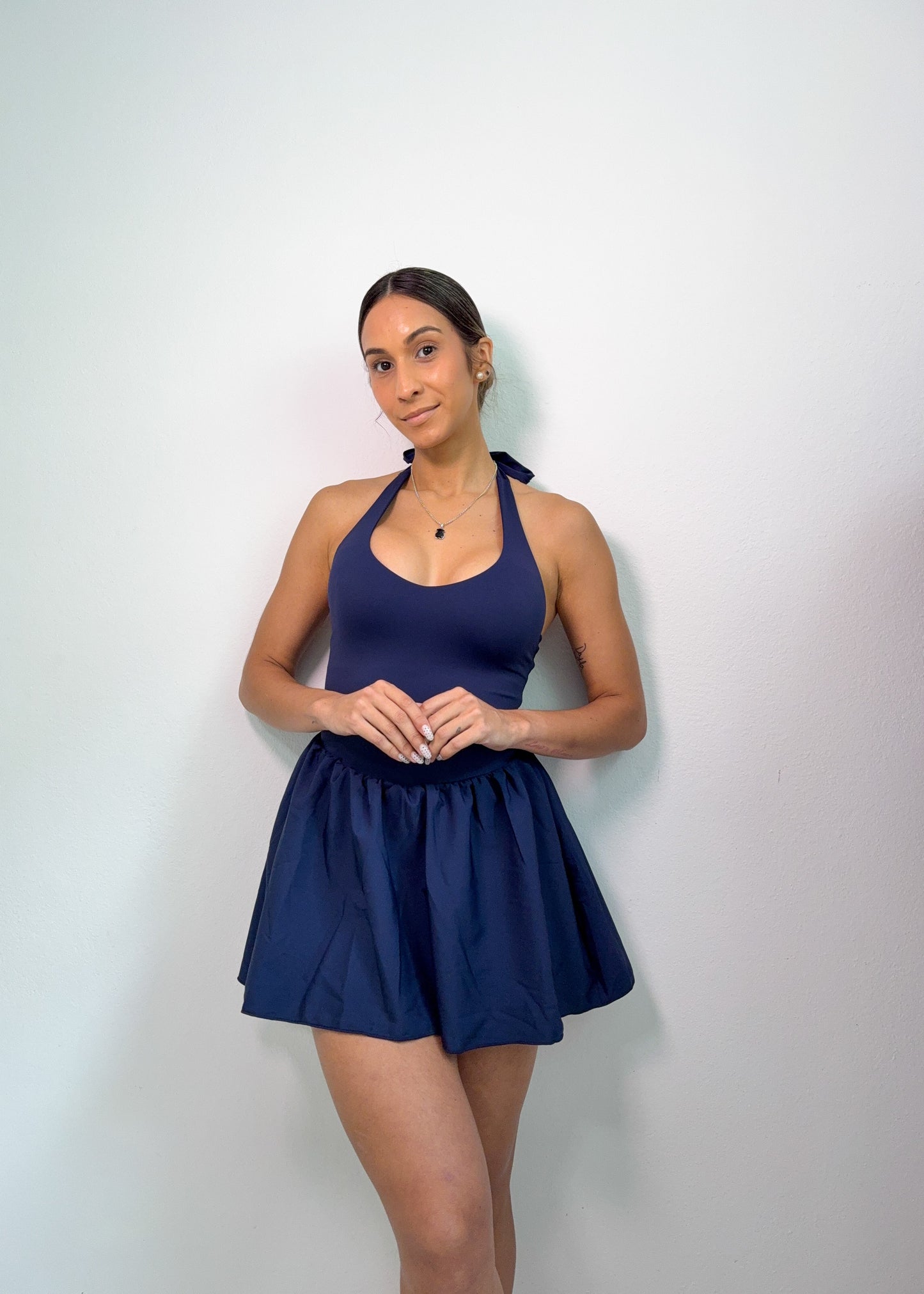 Navy Blue Skort Dress