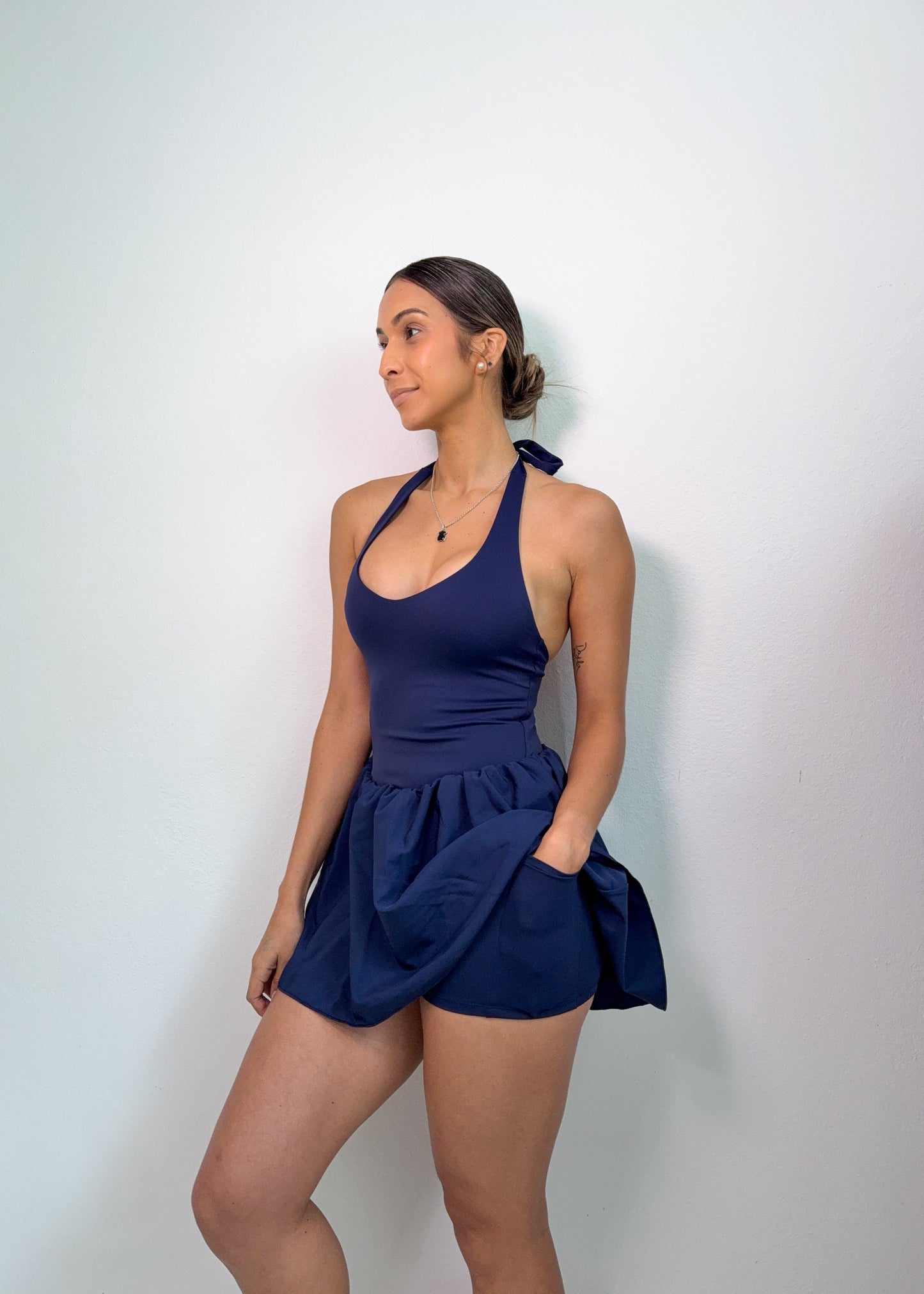 Navy Blue Skort Dress