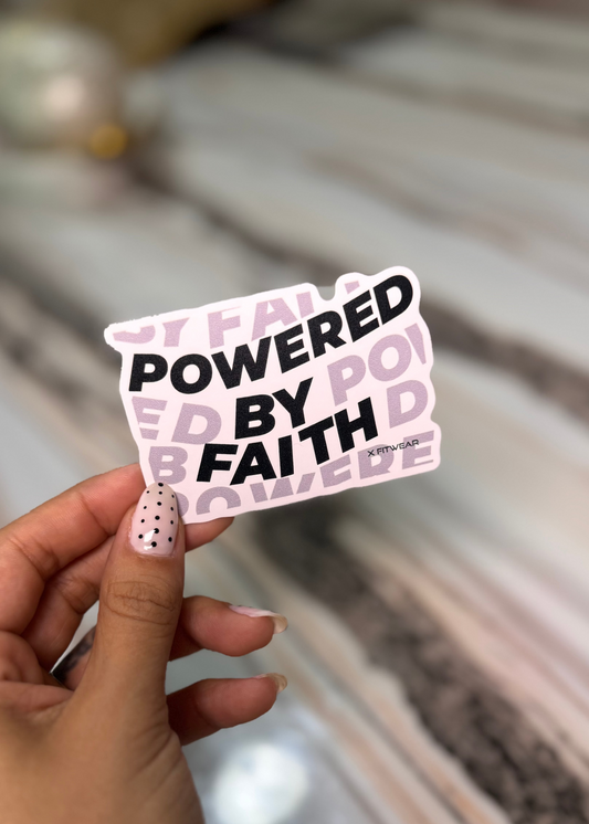 Powered By Faith Sticker