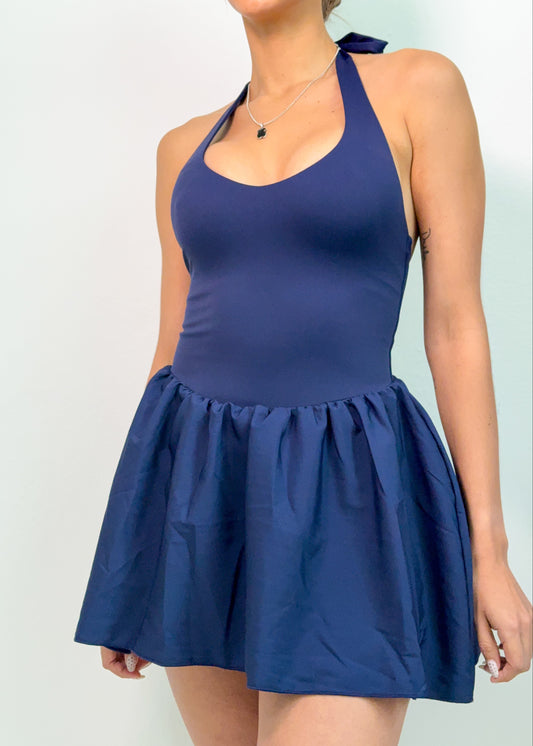 Navy Blue Skort Dress