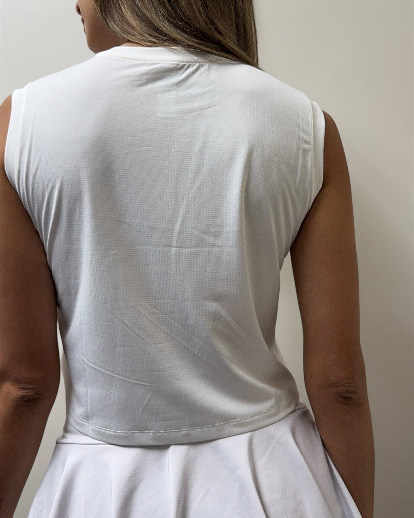 Sleeveless Crop Top White
